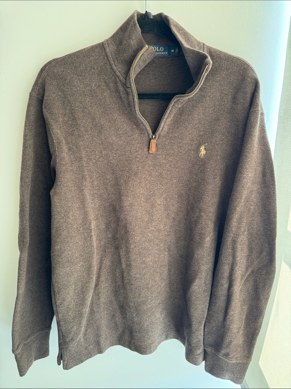 Polo by Ralph Lauren Dark Brown Quarter-Zip Sweater